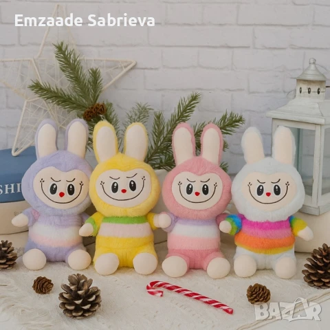 Очарователна плюшена играчка Лабубу – 25 см, снимка 6 - Плюшени играчки - 51067445