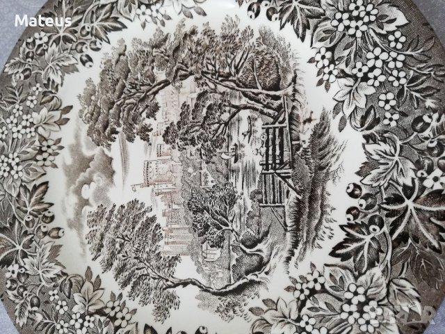 Винтидж английска чиния от Железен камък, снимка 7 - Чинии - 36979347