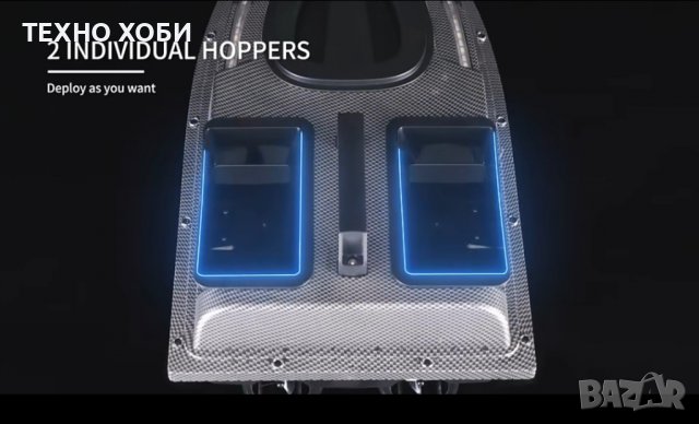 Лодка за захранка карбонова с 40 точков и автопилотGPS-V900,Сонар,зарядно за кола,допълнителни перки, снимка 5 - Такъми - 39737516