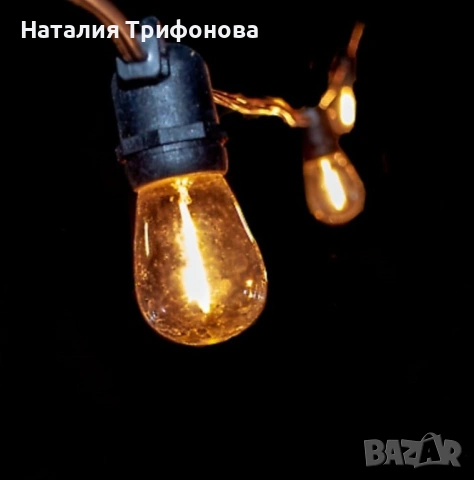 Водоустойчив гирлянд за външно осветление с 10 броя LED крушки, снимка 8 - Лед осветление - 54090392