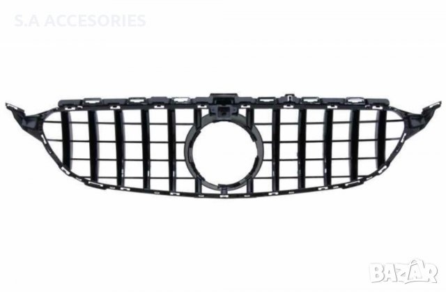 W205 Решетка GT-R дизайн за Mercedes-Benz W205 ЧЕРЕН ГЛАНЦ, снимка 2 - Аксесоари и консумативи - 38618014