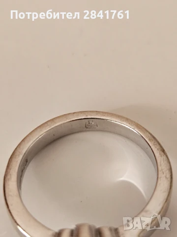 Златен пръстен бяло злато 14К проба 585 , снимка 4 - Колиета, медальони, синджири - 45819487