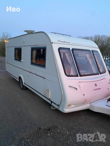 Продавам четири местна каравана „Compass Pentara 524“ 2006г. напълно оборудвана и с ФОРСЕЛТ! , снимка 4 - Каравани и кемпери - 54040635