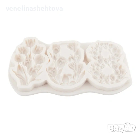 8 март осмица лале лалета силиконов молд гипс смола фондан за декорация на торта , снимка 3 - Форми - 53117304