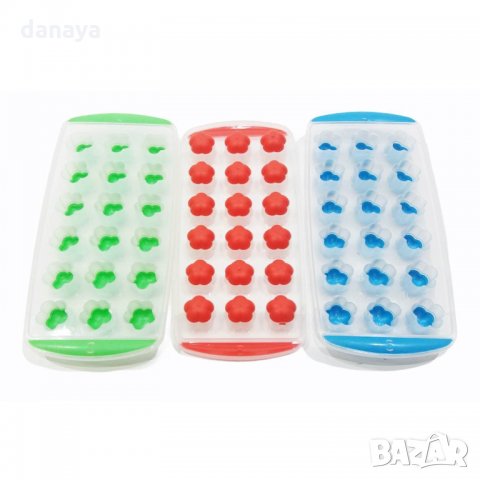 1864 Форма за лед със силиконово дъно Детелинки, снимка 3 - Форми - 31112853