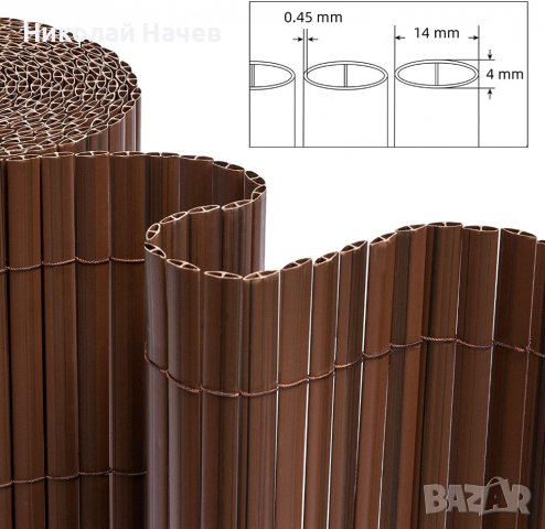 ПВЦ ограда тип „бамбук“ 100х400см BR104LB02, снимка 6 - Огради и мрежи - 36598025