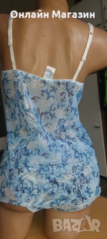 Тюлен Комплект код 55 три части бикина нощничка и сутиен , снимка 5 - Корсети, бюстиета, топове - 32122060