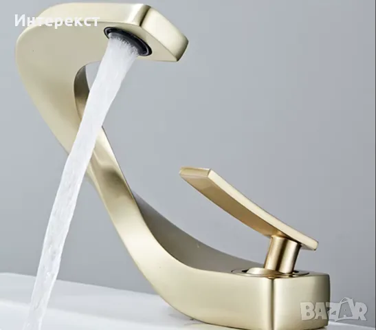Смесител за умивалник златен мат, снимка 2 - Смесители - 49122458
