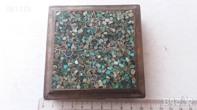 уникална посребрена кутия с камъни за бижута , снимка 5 - Антикварни и старинни предмети - 52923361