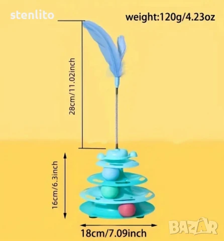 Котешка кула с топчета за игра, снимка 5 - За котки - 47021982