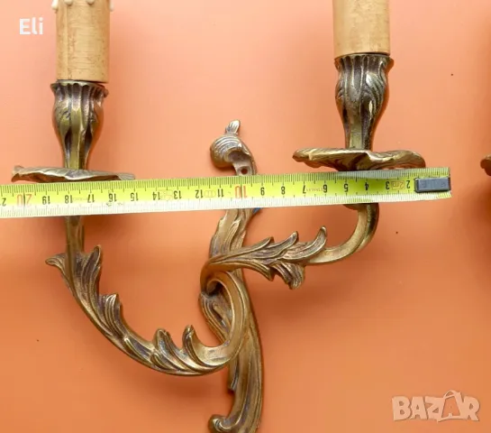 Бронзови аплици, снимка 6 - Лампи за стена - 47509413