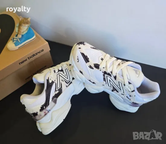 New Balance 9060 Черно-Бял Cow Print Нови Дамски Маратонки Ню Баланс с Кутия , снимка 5 - Маратонки - 56135212