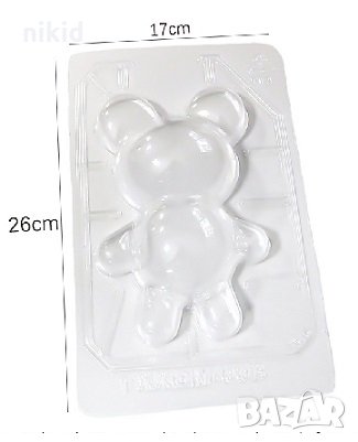 3D голямо мече форма шоколадово изненада пълнене шоколад торта пластмаса поликарбонат Свети Валентин, снимка 3 - Форми - 35406720