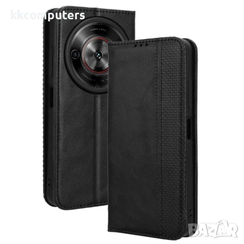 ZTE Blade A75 5G nubia Focus Leather Magnetic2 Wallet Кожен Калъф и Протектор