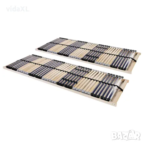 vidaXL Подматрачни рамки с 42 ламела, 2 бр, 7 зони, 90x200 см
