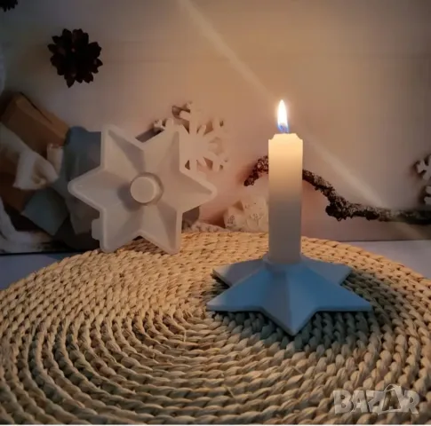 Молд свещник звезда 