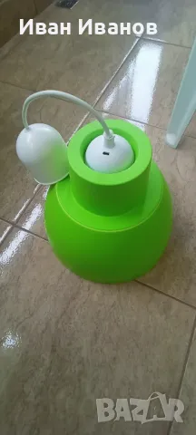 Висящ плафон - зелен