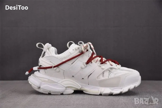 Balenciaga Track Sneaker "White/Red Laces , снимка 5 - Маратонки - 54358362