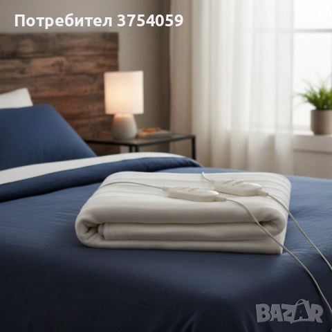 Електрическо двойно одеяло Rosberg RS8510AD – 160×140 см, 2×60W, LED индикатор, снимка 2 - Олекотени завивки и одеяла - 53210079