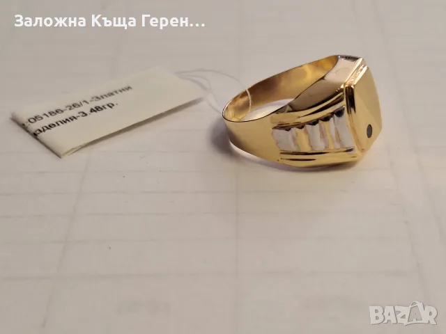 Мъжки златен пръстен 3,48гр., снимка 2 - Пръстени - 56258601