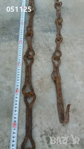 уникална възрожденска кована веруга, кука за камина 3 метра , снимка 10 - Антикварни и старинни предмети - 49027694