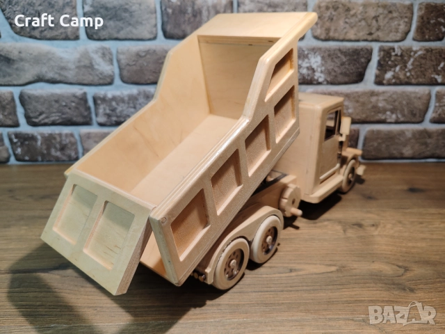 Дървен модел на камион – Самосвал – Craft Camp, снимка 16 - Коли, камиони, мотори, писти - 52736611