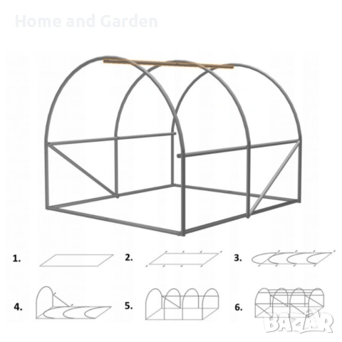 Метална конструкция за градински тунел — оранжерия, няколко размера, снимка 4 - Оранжерии - 53941622