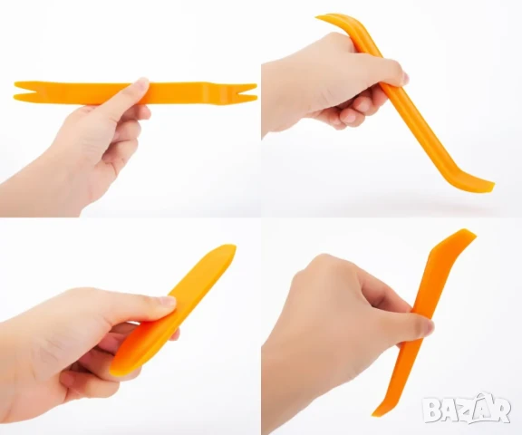 Комплект инструменти за разглобяване интериора на автомобил, 4 части / оранжеви, снимка 2 - Аксесоари и консумативи - 51248226