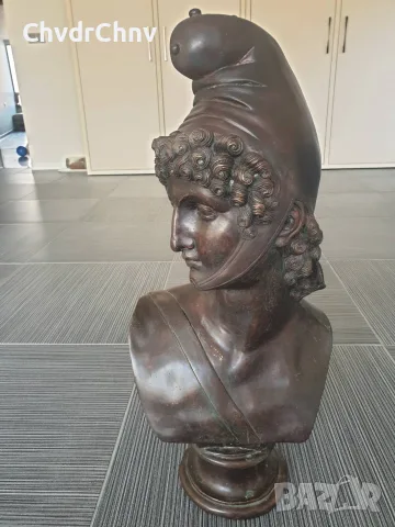 Canova Paris 70см-15кг/голяма бронзова фигура-бюст на Парис/модел Антонио Канова, снимка 2 - Статуетки - 55780335