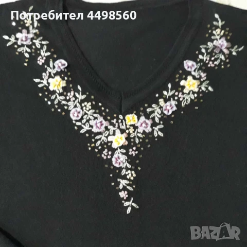 Дамска Блузка с бродерия, снимка 4 - Блузи с дълъг ръкав и пуловери - 51033908