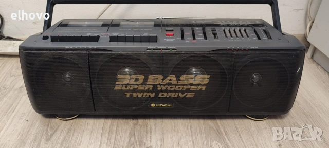 Радиокасетофон Hitachi TRK-3D88W, снимка 3 - Радиокасетофони, транзистори - 54328435