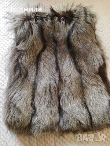 Елек,италиански,нов,сребърна лисица,цели кожи,висок клас,качество, снимка 7 - Елеци - 34871475