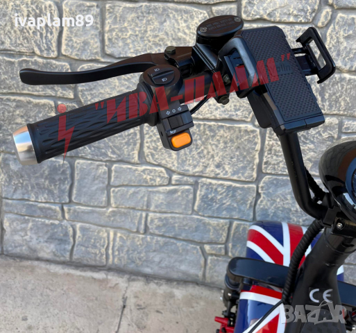 Електрически скутер ’Harley’ 1500W 60V+LED Дисплей+Преден LED фар+Bluetooth+Аларма+Габарити-2025г, снимка 6 - Мотоциклети и мототехника - 36385536