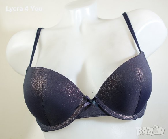 75A/B сутиен с твърди чашки и златист брокатен блясък, снимка 12 - Бельо - 39469985