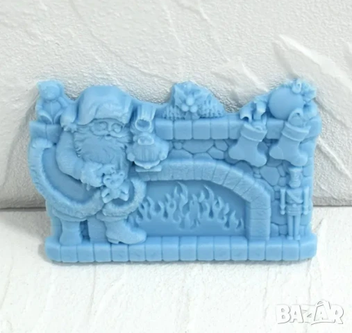 Молд дядо Коледа с камина , снимка 10 - Форми - 50741776