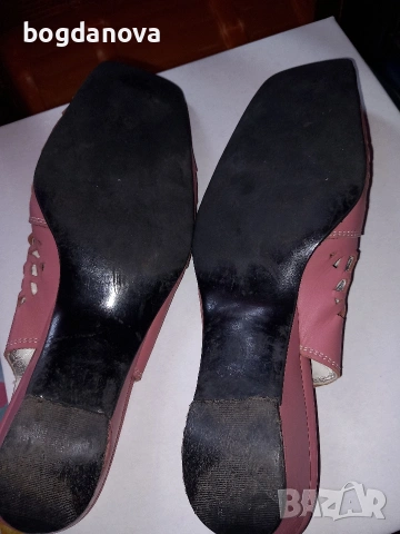 Розови сандали от естествена кожа, 39 номер, стелка 25 см, снимка 12 - Сандали - 53986061