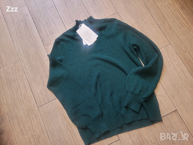 Дамски поло пуловер в петролено зелено, снимка 2 - Блузи с дълъг ръкав и пуловери - 53374041