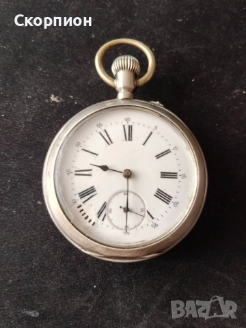 Швейцарски СРЕБЪРЕН джобен часовник 1925г. - ПРОМОЦИЯ, снимка 2 - Джобни - 50823822