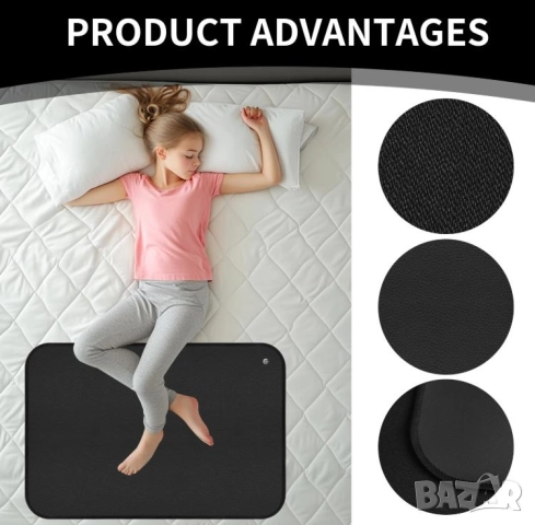 Уелнес Заземяваща Подложка за Заземяване Антистатичен Заземител Заземяващо Килимче за Заземяване БИО, снимка 4 - Други - 51999096