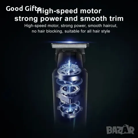 Професионална Машинка за Подстригване VGR V-937 – LCD дисплей, USB-C, 2000mAh батерия, снимка 3 - Машинки за подстригване - 50390359