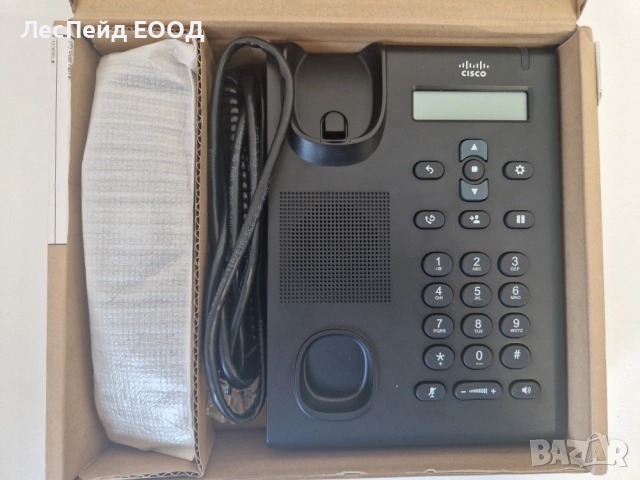 Cisco 3905 IP телефон нов, черен, с кабел