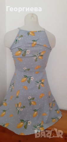 Рокля с лимони, снимка 2 - Рокли - 51910909