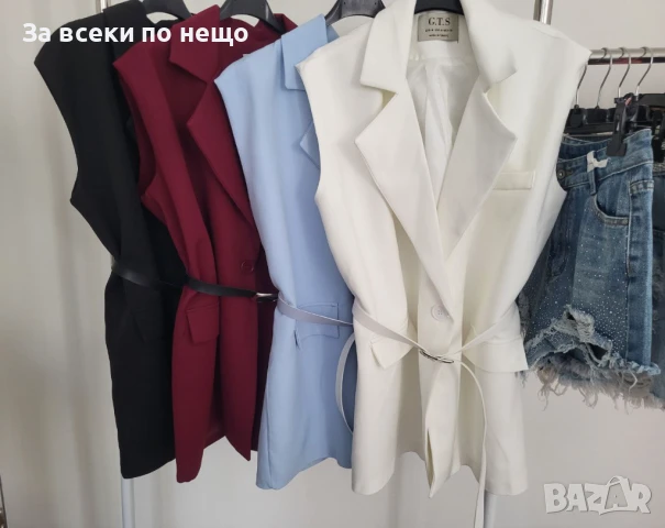 Дамски Овърсайз Елек С Колан - Налични Различни Цветове Код BS-50, снимка 3 - Елеци - 51256383