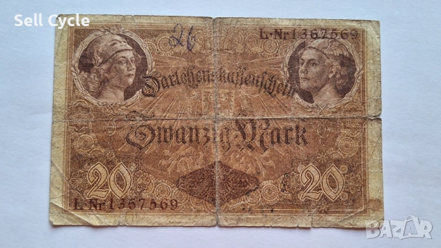 ✅ГЕРМАНСКА ИМПЕРИЯ - 20 марки 1914 г.❗, снимка 2 - Нумизматика и бонистика - 54282235
