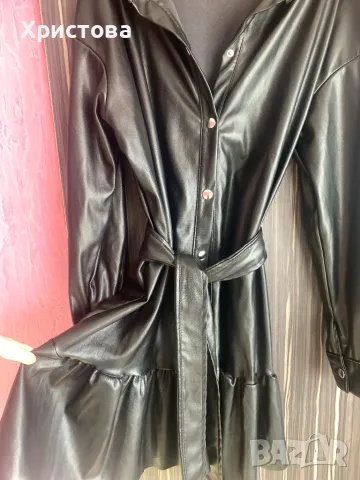 Кожена рокля, снимка 3 - Рокли - 50149956