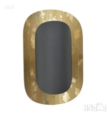 МЕТАЛЕН АПЛИК ЧЕРНО И ЗЛАТНО, снимка 2 - Лампи за стена - 49351324