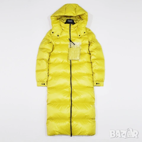 TWINSET НОВО! Дамско Зимно Палто Дълго Пухено Яке Пух Жълто-Зелено M-L, снимка 6 - Якета - 53226484