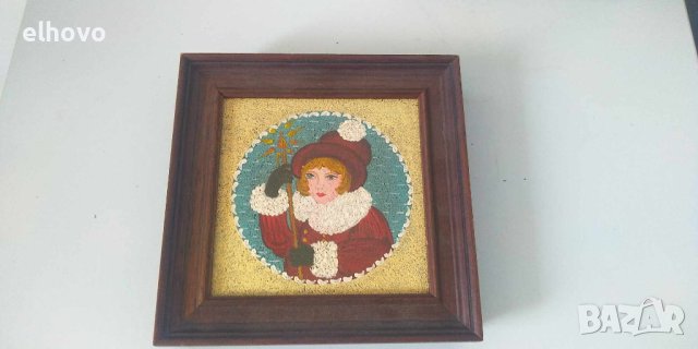 Картини в дървена рамка 16x16см, снимка 3 - Антикварни и старинни предмети - 42187081