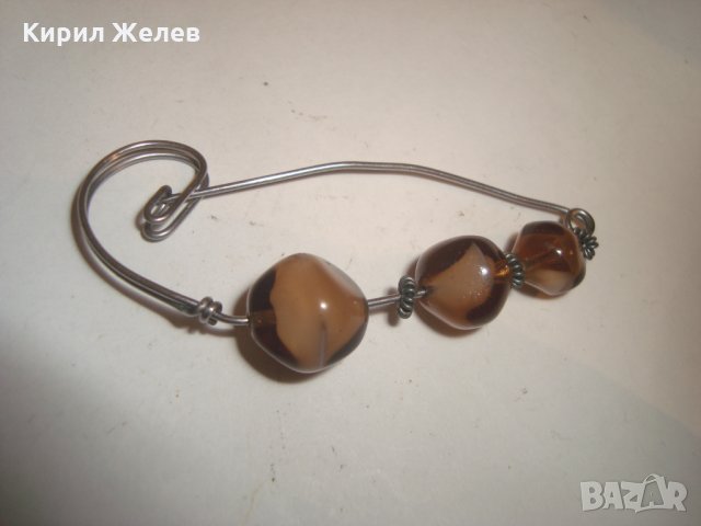 РЕТРО БРОШКА ИГЛА с ЯСПИС МУРАНО 90471, снимка 6 - Други - 30554906