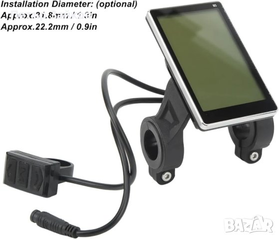 LCD дисплей Ebike, LCD панелен дисплей за електрически велосипед M5, снимка 4 - Друга електроника - 42287446